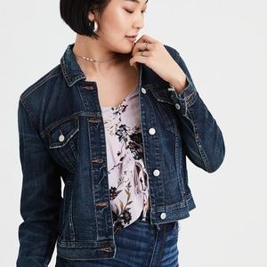 American Eagle Classic Denim Jacket With Stars
